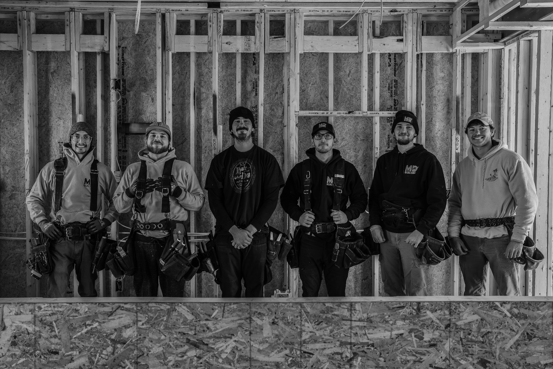 The MD Electric crew on a Central Ohio new construction job site